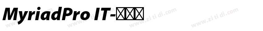 MyriadPro IT字体转换